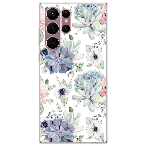Samsung S22 Ultra Flower 56 Transparent Silicone TPU Θήκη