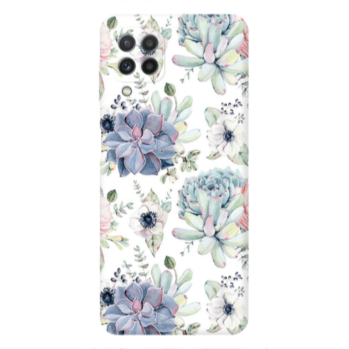 Samsung A22 4G Flower 56 Transparent Silicone TPU Θήκη