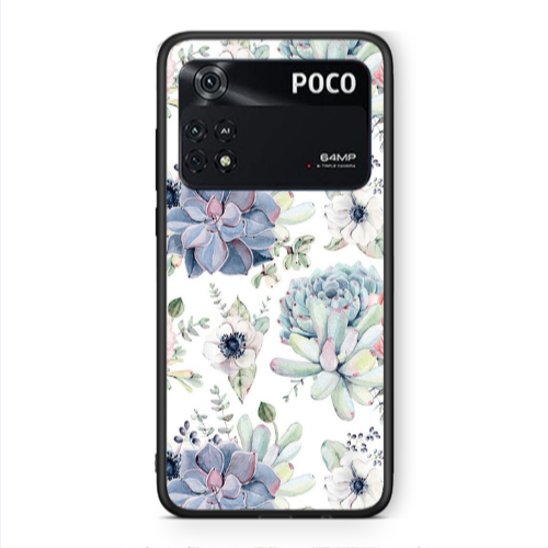 Xiaomi Poco M4 Pro 4G Flower 56 Black Glossy Θήκη