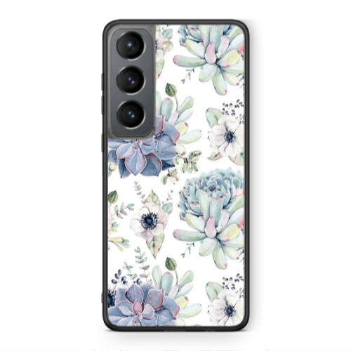 Samsung S21 PLUS Flower 56 Black Glossy Θήκη