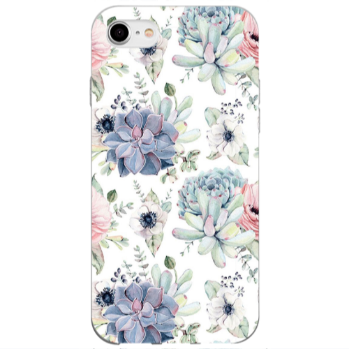 Apple iPhone 7 Flower 56 Transparent Silicone TPU Θήκη