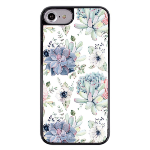 Apple iPhone 7 Flower 56 Black Glossy Θήκη