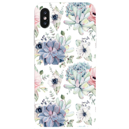 Apple iPhone Xs Flower 56 Transparent Silicone TPU Θήκη