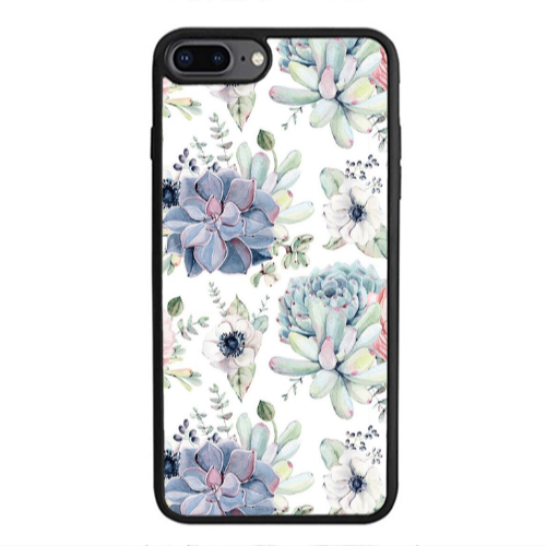 Apple iPhone 7 Plus Flower 56 Black Glossy Θήκη
