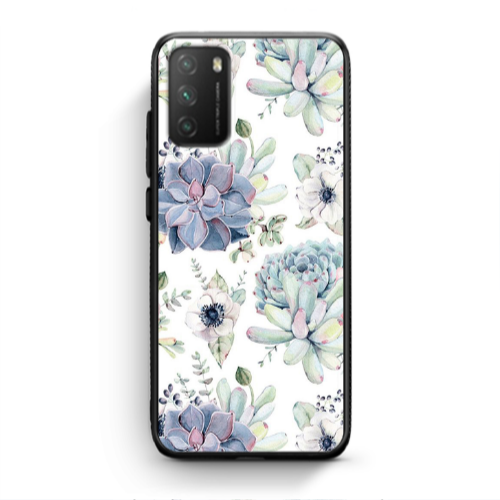 Xiaomi Poco M3 Flower 56 Black Glossy Θήκη