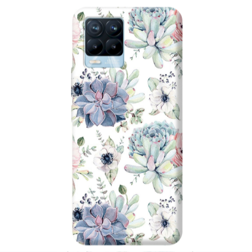 Realme 8 Pro Flower 56 Transparent Silicone TPU Θήκη