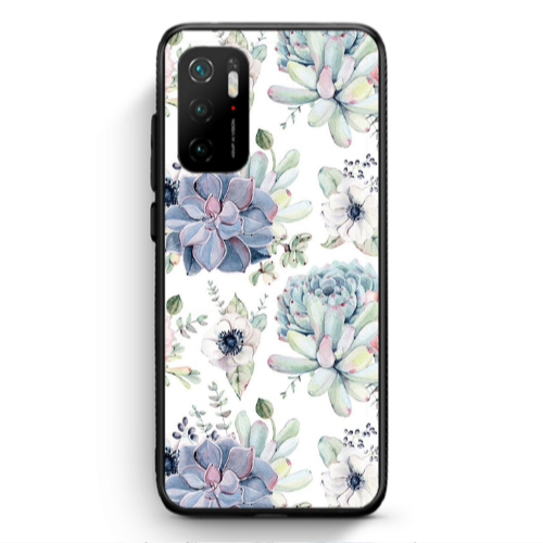 Xiaomi Poco M3 Pro Flower 56 Black Glossy Θήκη