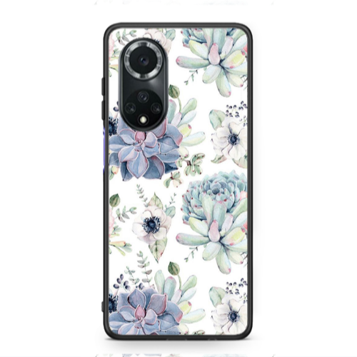 Huawei Nova 9 Flower 56 Black Glossy Θήκη