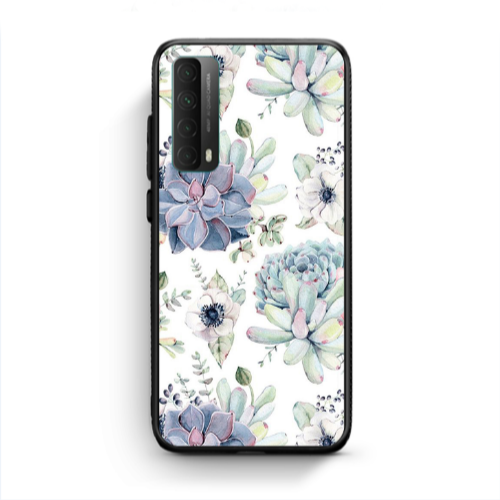 Huawei P Smart 2021 Flower 56 Black Glossy Θήκη