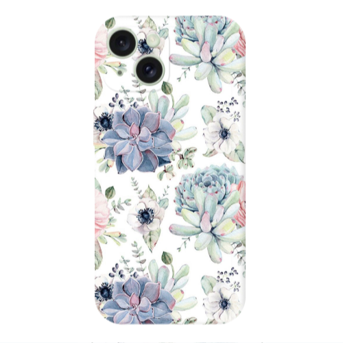 Apple iPhone 15 Plus Flower 56 Transparent Silicone TPU Θήκη