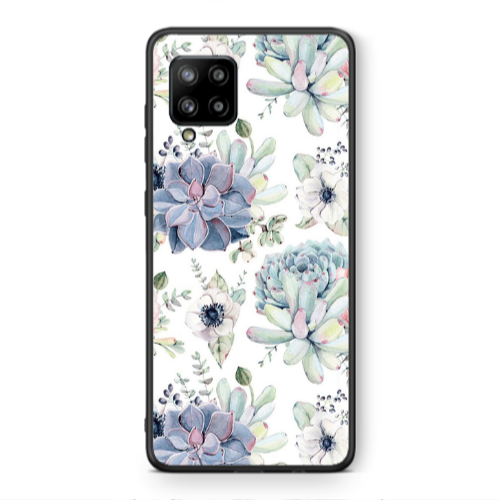 Samsung A42 5G Flower 56 Black Glossy Θήκη