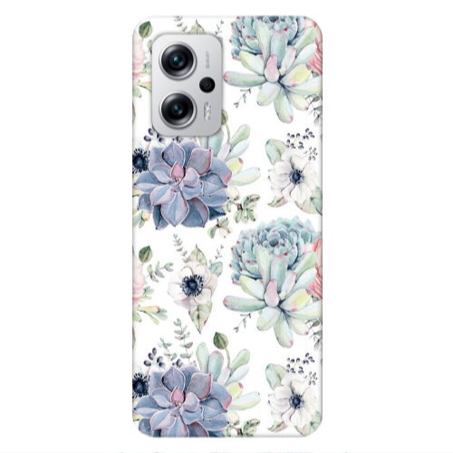 Xiaomi Poco X4 GT Flower 56 Transparent Silicone TPU Θήκη