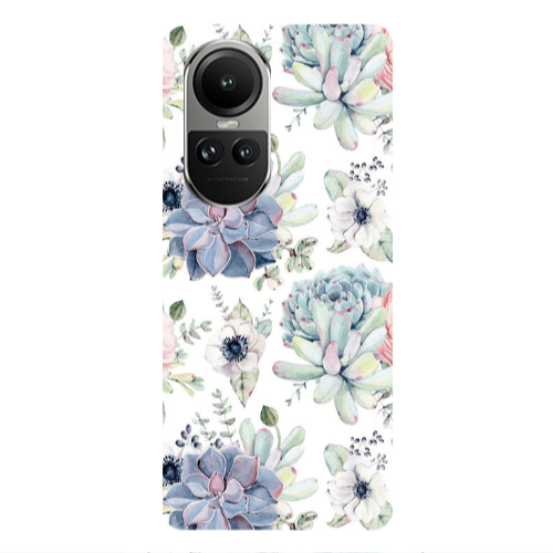 Oppo Reno10 5G Flower 56 Transparent Silicone TPU Θήκη