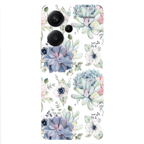 Xiaomi Redmi Note 13 Pro+ 5G  Flower 56 Transparent Silicone TPU Θήκη