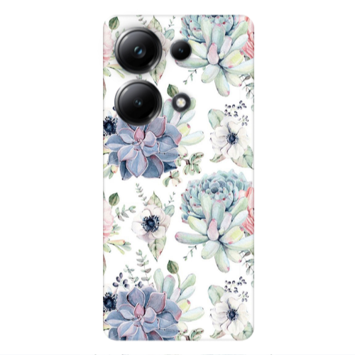 Xiaomi Poco M6 Pro 4G Flower 56 Transparent Silicone TPU Θήκη