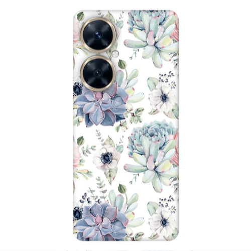 Huawei Nova 11i Flower 56 Transparent Silicone TPU Θήκη