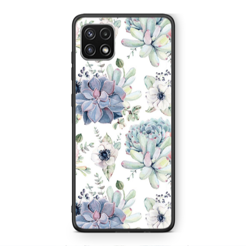 Samsung A22 5G Flower 56 Black Glossy Θήκη