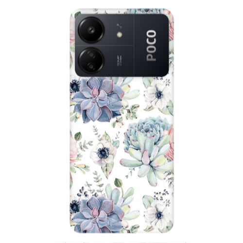 Xiaomi Poco C65 Flower 56 Transparent Silicone TPU Θήκη