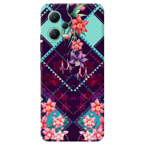 Xiaomi Redmi Note 12 Pro 5G Checkered flowers Transparent Silicone TPU Θήκη