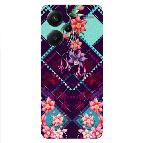 Xiaomi Redmi Note 13 Pro+ 5G  Checkered flowers Transparent Silicone TPU Θήκη