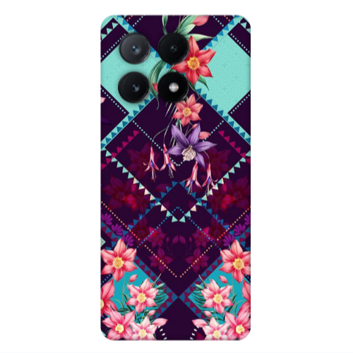 Xiaomi Poco X6Pro 5G Checkered flowers Transparent Silicone TPU Θήκη