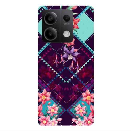 Xiaomi Redmi Note 13Pro 5G Checkered flowers Transparent Silicone TPU Θήκη