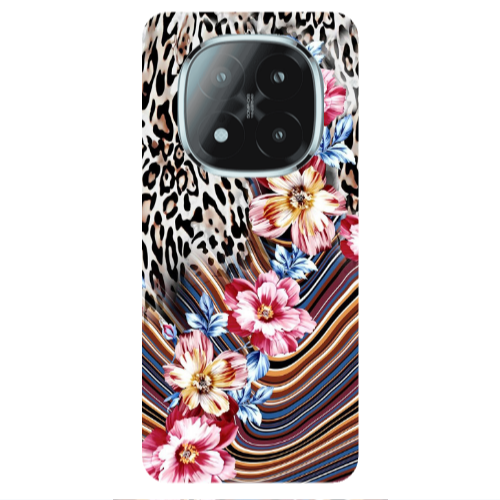 Xiaomi Redmi Note 14 Pro + 5g Leopar patterned Transparent Silicone TPU Θήκη