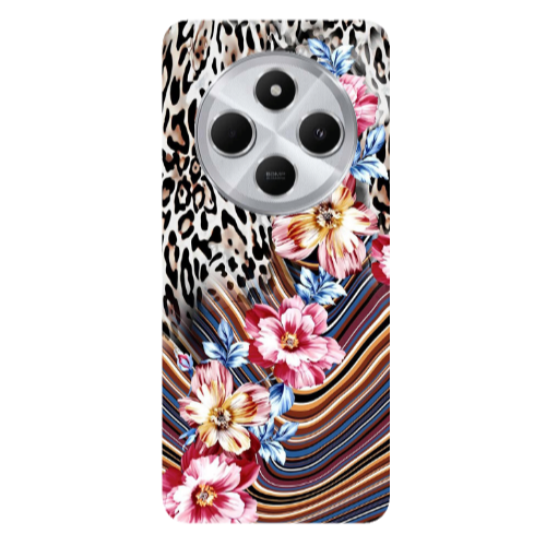 Xiaomi Redmi 14c Leopar patterned Transparent Silicone TPU Θήκη