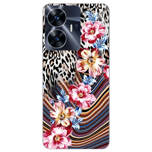 Realme Note 50 Leopar patterned Transparent Silicone TPU Θήκη