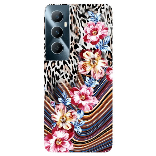 Realme C65 Leopar patterned Transparent Silicone TPU Θήκη