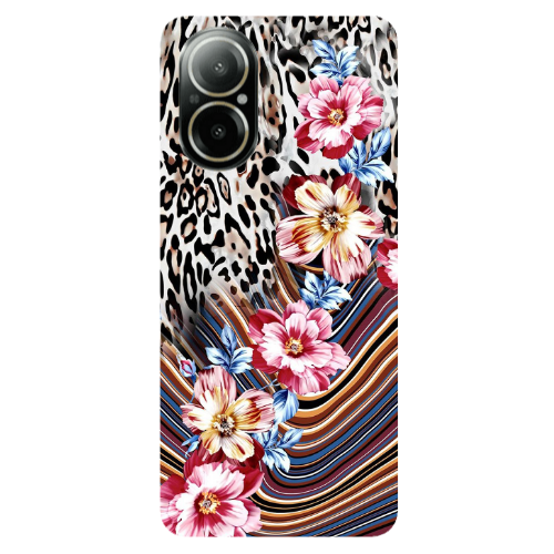 Realme C67 Leopar patterned Transparent Silicone TPU Θήκη