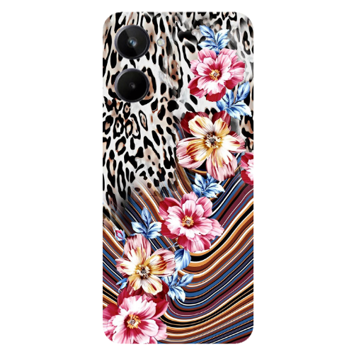 Realme 10 Leopar patterned Transparent Silicone TPU Θήκη