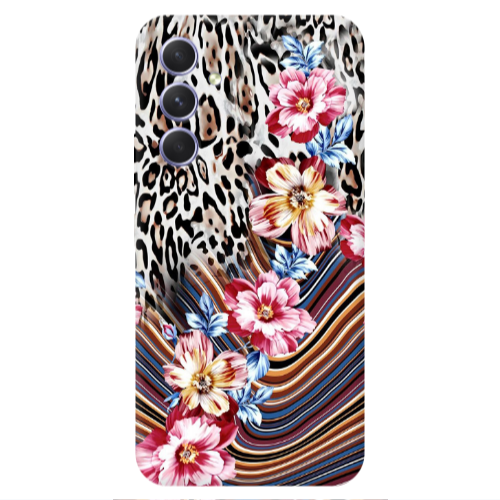Samsung A56 Leopar patterned Transparent Silicone TPU Θήκη