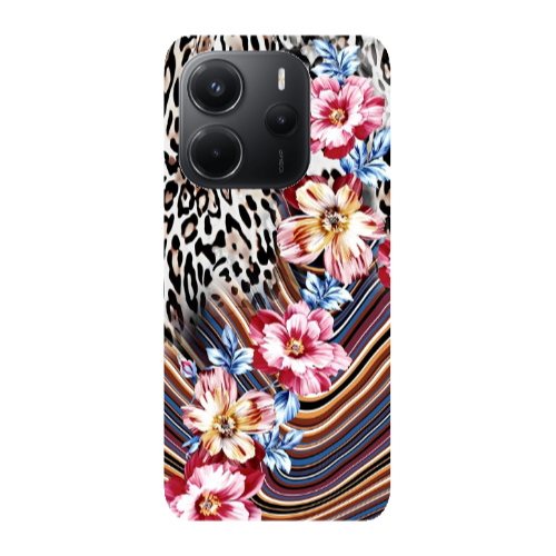 Xiaomi Redmi Note 14 Leopar patterned Transparent Silicone TPU Θήκη