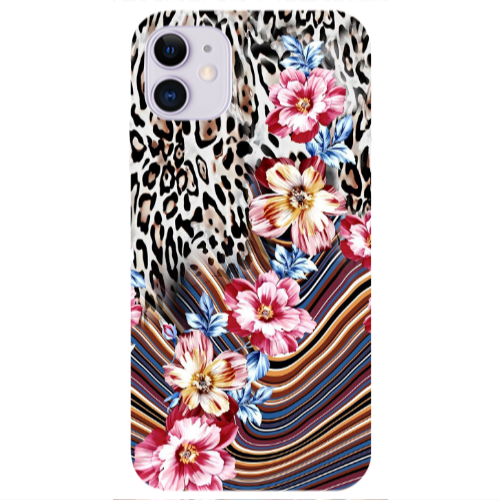 Apple iPhone 11  Leopar patterned Transparent Silicone TPU Θήκη