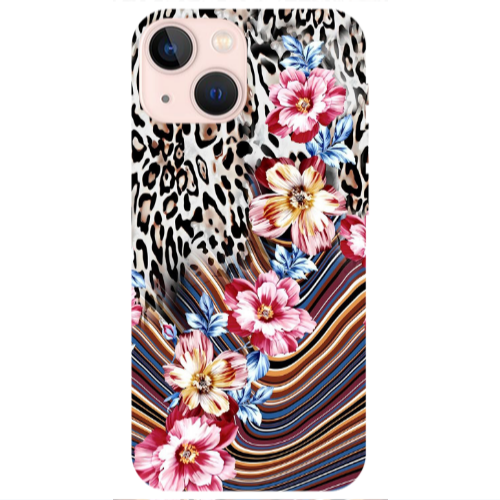 Apple iPhone 13 Leopar patterned Transparent Silicone TPU Θήκη
