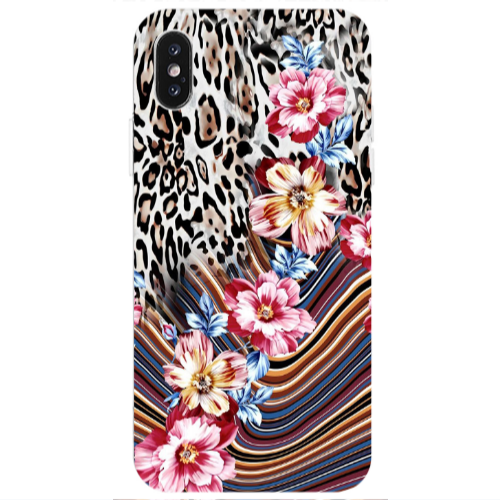 Apple iPhone X Leopar patterned Transparent Silicone TPU Θήκη