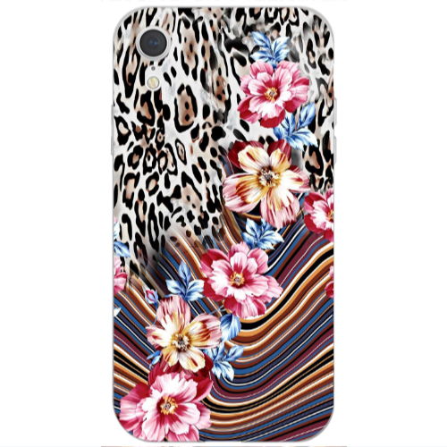 Apple iPhone Xr Leopar patterned Transparent Silicone TPU Θήκη