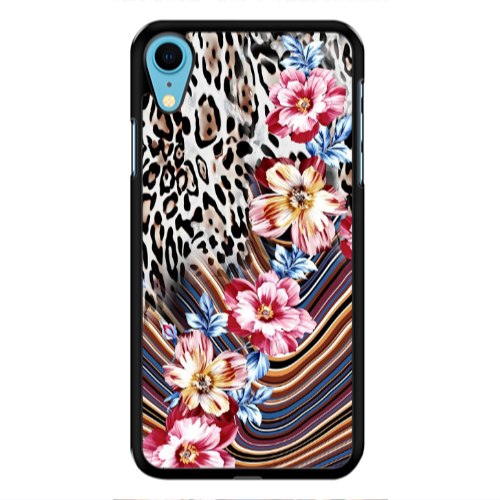 Apple iPhone Xr Leopar patterned Black Glossy Θήκη