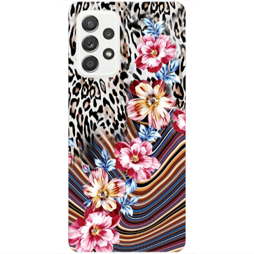 Samsung A53 Leopar patterned Transparent Silicone TPU Θήκη