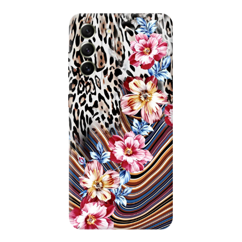 Samsung S22 Plus Leopar patterned Transparent Silicone TPU Θήκη