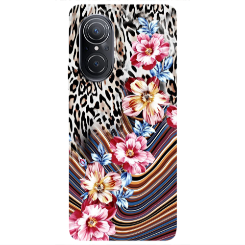 Huawei Nova 9 SE Leopar patterned Transparent Silicone TPU Θήκη
