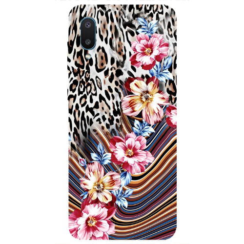 Samsung A02 Leopar patterned Transparent Silicone TPU Θήκη