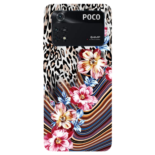 Xiaomi Poco M4 Pro 4G Leopar patterned Transparent Silicone TPU Θήκη