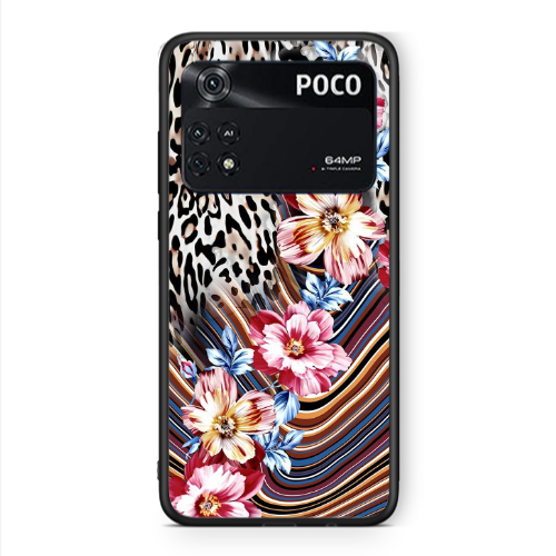 Xiaomi Poco M4 Pro 4G Leopar patterned Black Glossy Θήκη