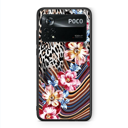 Xiaomi Poco X4 Pro Leopar patterned Black Glossy Θήκη