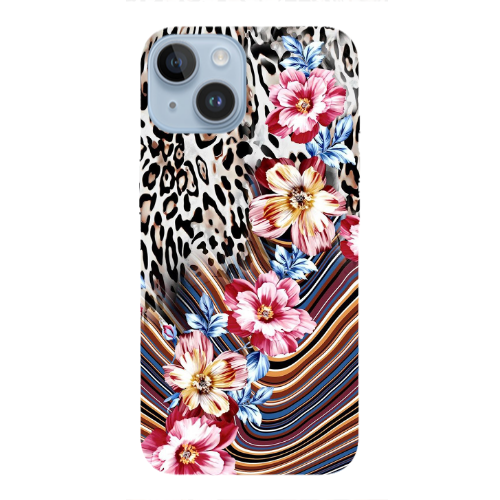 Apple iPhone 14  Leopar patterned Transparent Silicone TPU Θήκη