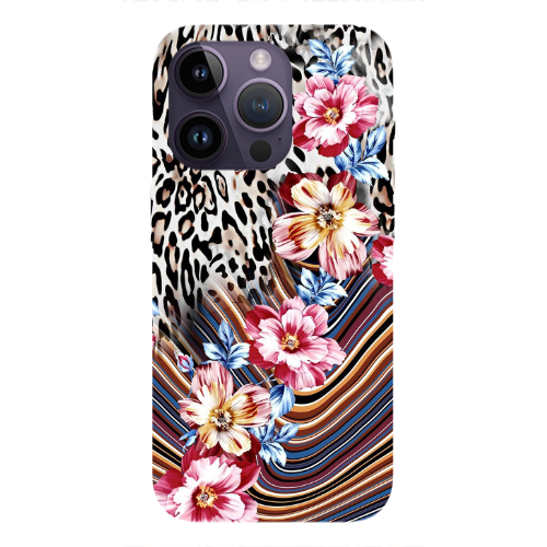 Apple iPhone 14 Pro  Leopar patterned Transparent Silicone TPU Θήκη