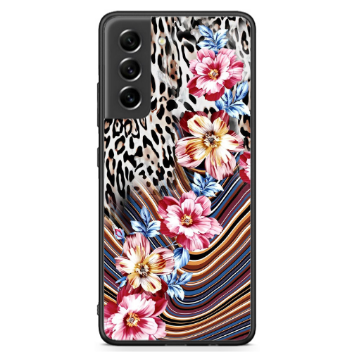 Samsung S21 FE Leopar patterned Black Glossy Θήκη