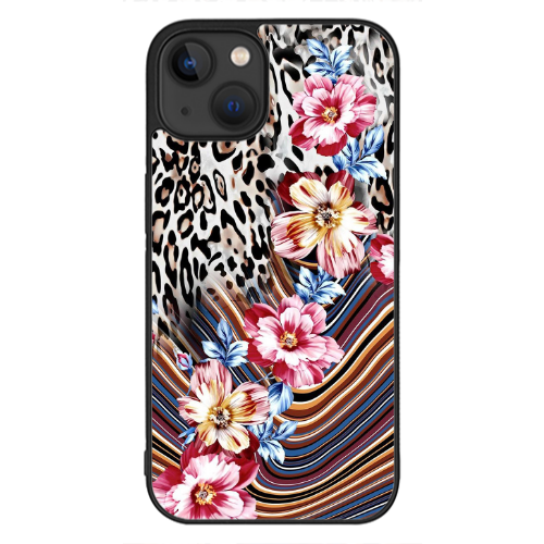 Apple iPhone 13 Mini Leopar patterned Black Glossy Θήκη
